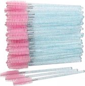 Akyol - Wimper Borstel - Roze| 25 Stuks | herbruikbare borstels -wenkbrauwborstel roze-wenkbrauw borstel- wimperborstel roze-herbruikbare wenkbrauw borstel