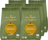 Gran Maestro Italiano - Organica - Koffiebonen -Bonen voor Espresso en Lungo - Biologisch - 6 x 250 g met grote korting
