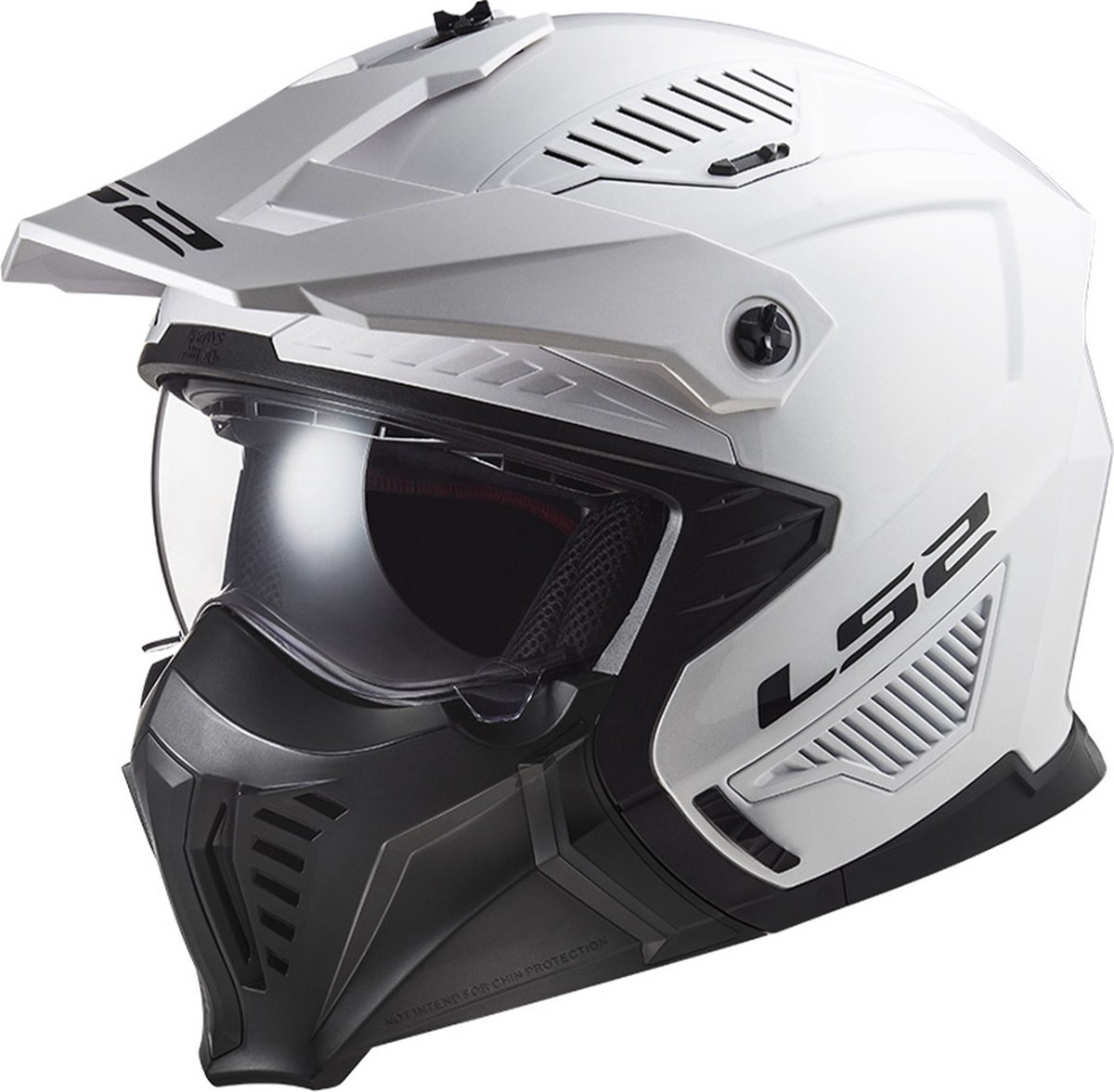LS2 Helm Drifter Solid OF606 metallic wit maat M