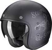Scorpion Belfast Evo Pique Matt Black-Silver S - Maat S - Helm