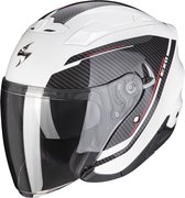 Scorpion EXO-230 Fenix Pearl Wit-Zwart Jethelm - Maat S - Helm