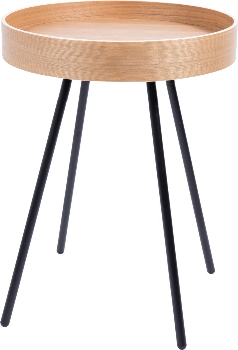 Zuiver Oak Tray Bijzettafel Rond 46,5 cm Eikenhout - Bruin