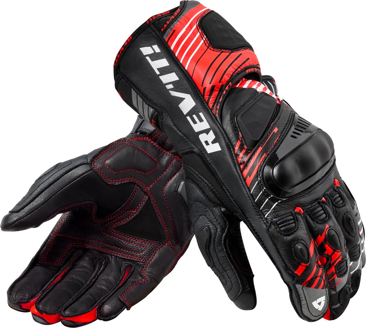 REV'IT! Gloves Apex Neon Red Black XL - Maat XL - Handschoen
