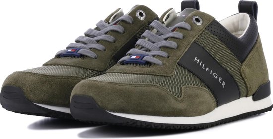 Tommy Hilfiger Mannen Sneakers - Iconic material - Groen - Maat 46 | bol.com