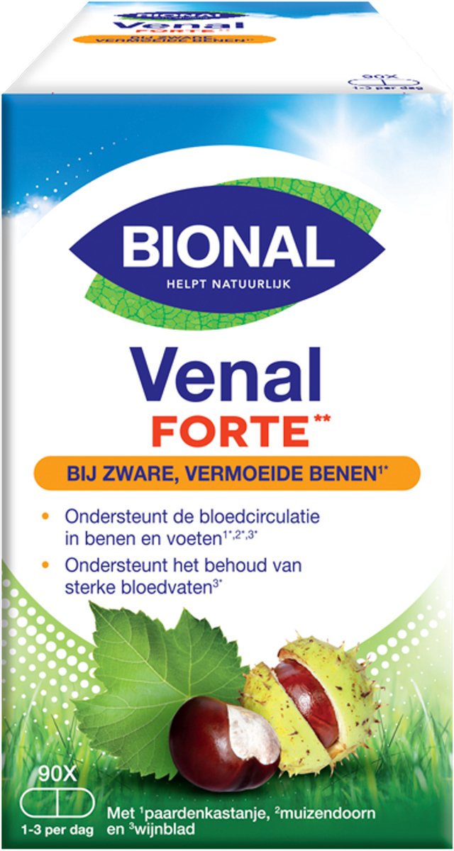 Goedkoopste Bional Venal Forte - Supplement - Bij zware vermoeide benen - Voedingssupplement - 90 capsules
