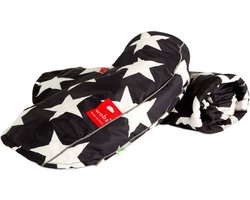 Wobs Fietshandwarmers Unisex - Stars Black & White - One Size