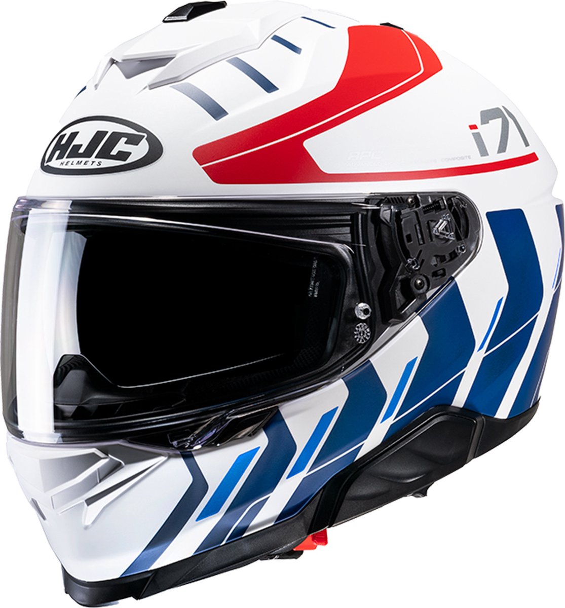 Hjc I71 Simo White Red Mc21Sf Full Face Helmets 2XL - Maat 2XL - Helm
