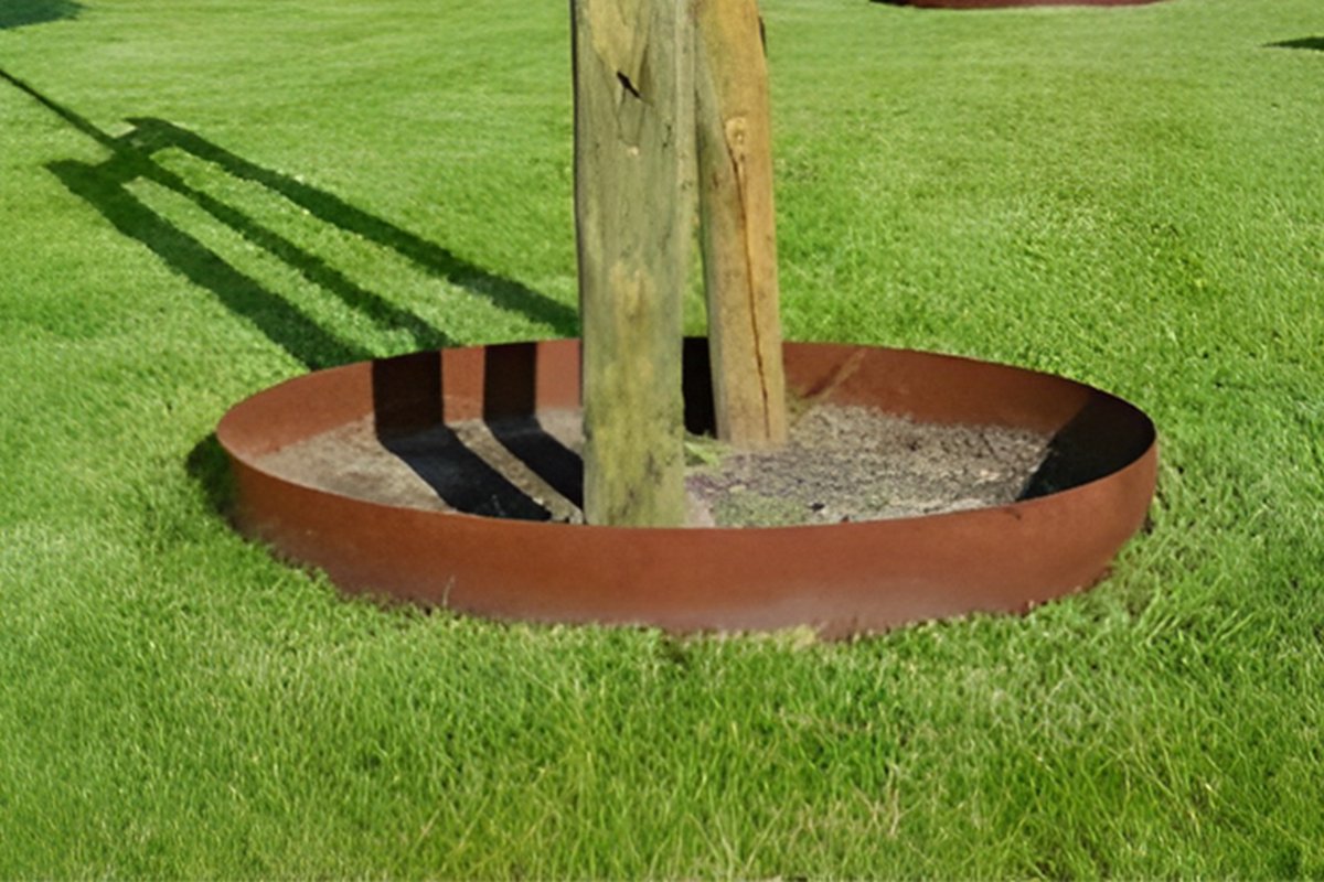 Corten staal borderrand en kantopsluiting