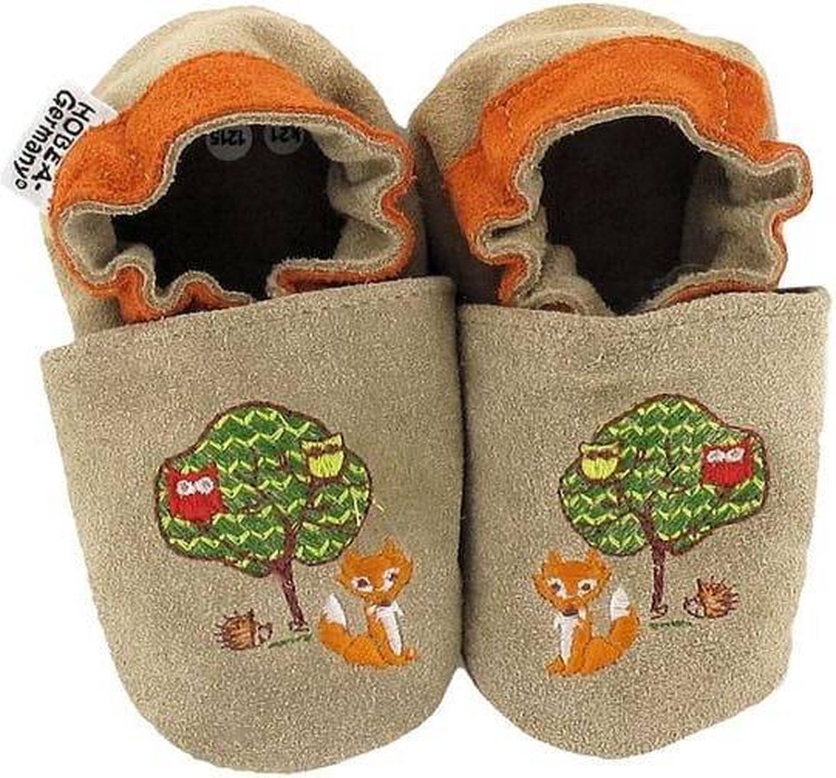 Hobea - babyslofjes - forest animals - taupe - Maat 16/17
