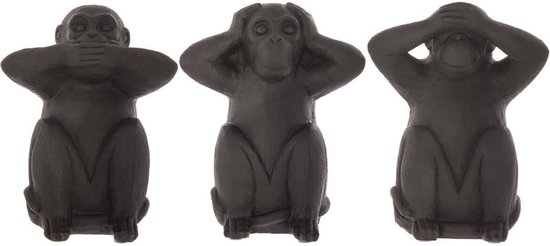 Figurines Singes Entendre Voir et Silence 23 cm