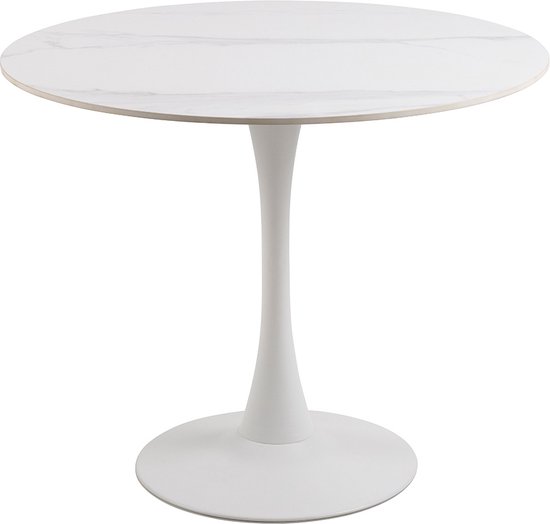 Table à manger Smuk / Table à manger - Ø 90 cm - Marbre