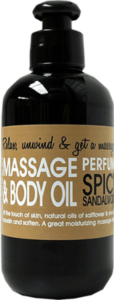 Goedkoopste Just No Nonsense - Massage en Body olie - Spicy Sandalwood - 200ml
