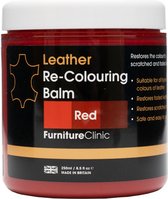Leer Balsem -Kleur : Rood / Red - Kleur Herstel en Beschermen van Versleten Leer en Lederwaar – Leather Re-Colouring Balm