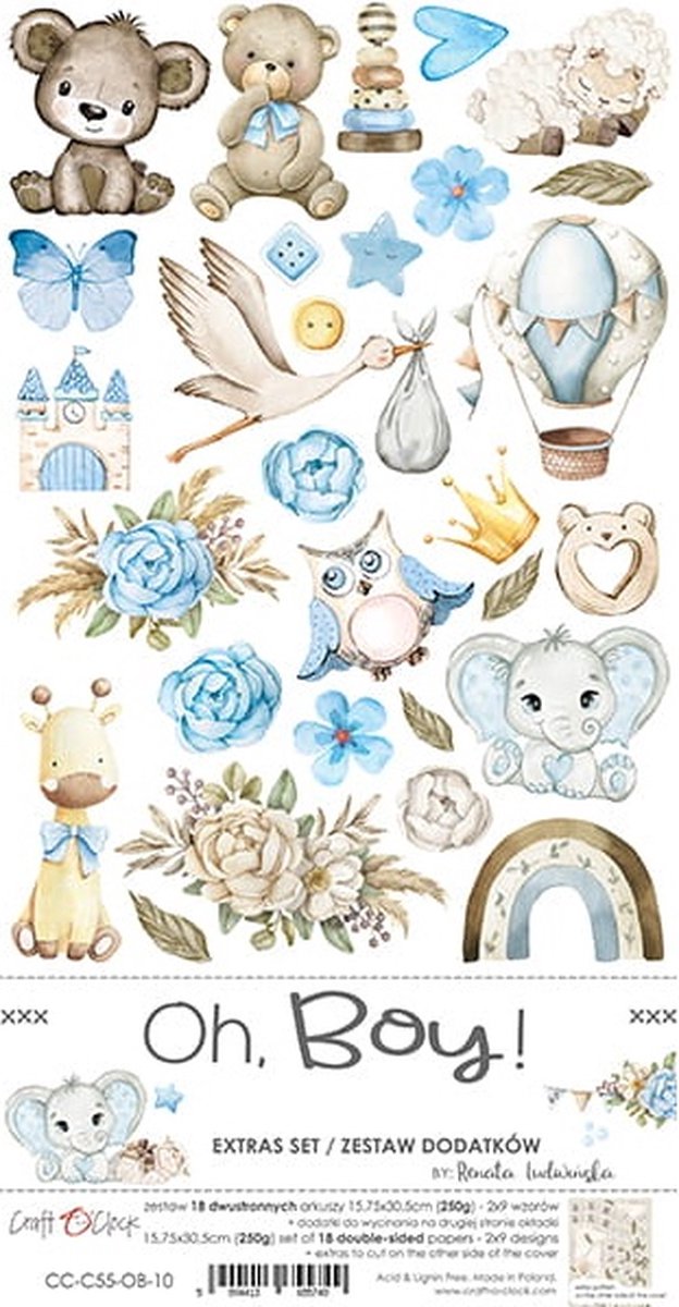 Craft O Clock Extras Set 15x30 cm Oh Boy