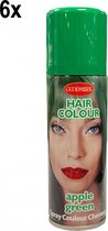6x Haarspray groen 125 ml