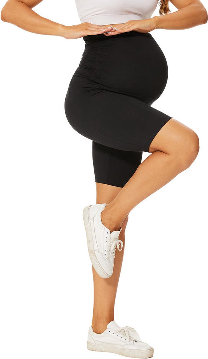 Wow Peach - Zwangerschaps Panty Short - Maternity Support Short - Yoga - Stretch - Soepel - Zwart - Large van Merkloos — afbeelding 2