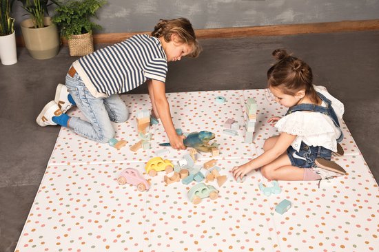 OPVOUWBARE SPEELMAT BABY -LITTLE GEM ON THE MOVE - 140 X 140 CM - dubbelzijdig bedrukt - afwasbaar & antibacterieel van Marelson — afbeelding 2