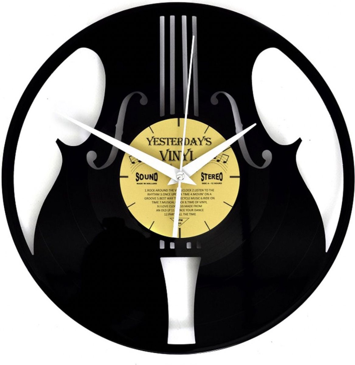 Vinyl Klok Viool - Gemaakt Van Een Gerecyclede Plaat