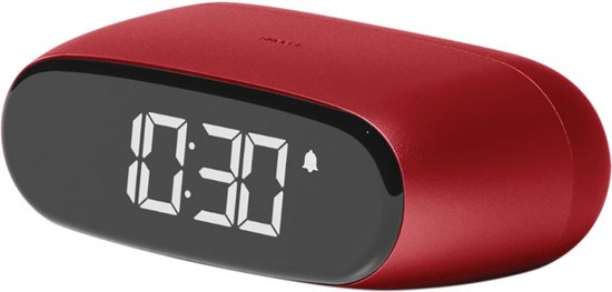 Lexon Design MINUT Pocket Size Alarm Clock - Dark Red