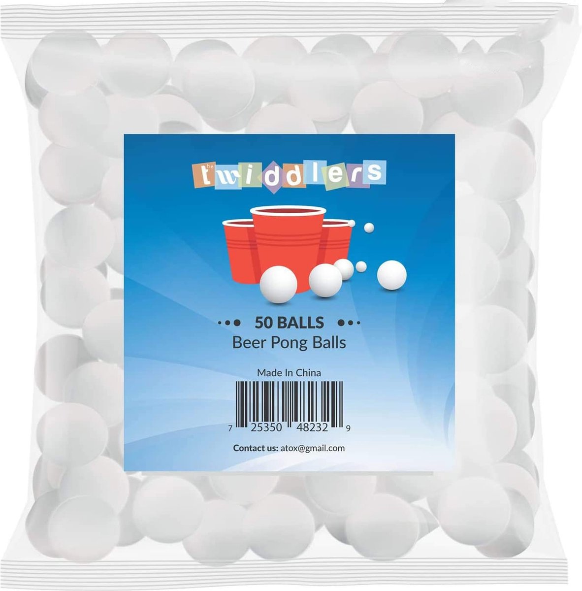 50 Balles De Ping-Pong THE TWIDDLERS - Beer Pong, Tennis De Table, Fêtes | 40mm Solides Et Légères
