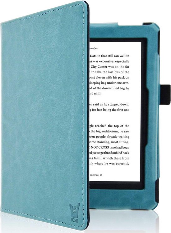 Hoes Voor Kobo Clara HD Book Case Leer Wallet Cover Hoesje Blauw 