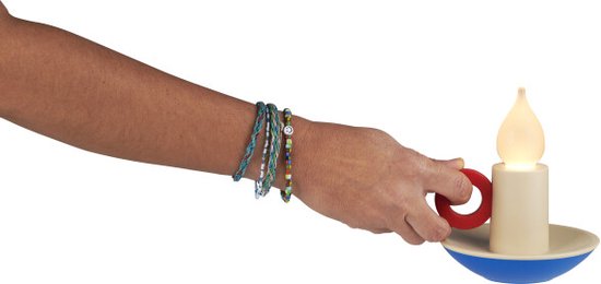 Bitten Design Oplaadbaar Kandelaar Lampje - Wit Met Blauw van Bitten Design — afbeelding 4