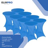 ElixPro - Jupe de table debout Premium bleue 8x - ∅80 x 110 cm - Jupe de table - Housse de table debout - Housse de table debout - Extra épaisse pour un look Premium