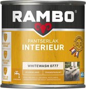 Rambo Pantserlak Interieur - Transparant Zijdeglans - Houtnerf Zichtbaar - Whitewash - 1.25L