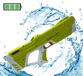 Pistolet à eau électrique avec batterie - Pistolet à eau automatique - Plaisirs d'été - Tirez jusqu'à 10 mètres - Pistolet à eau - Se remplit automatiquement - Pistolet à eau - Tire automatiquement - 330ML - Avec batterie et chargeur - Vert
