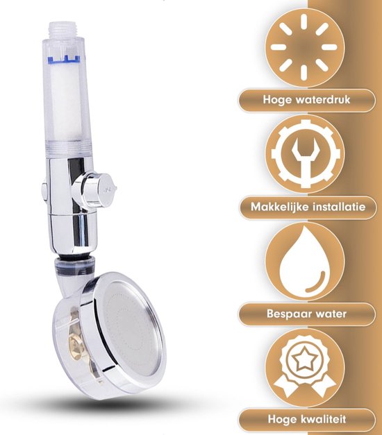 Douchekop Handdouche Douchekoppen Draaibaar met Turbofan Jet