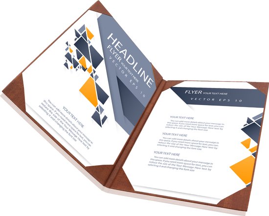 Goodline® - Porte-documents / Porte-documents - 2x A4 - Liège foncé
