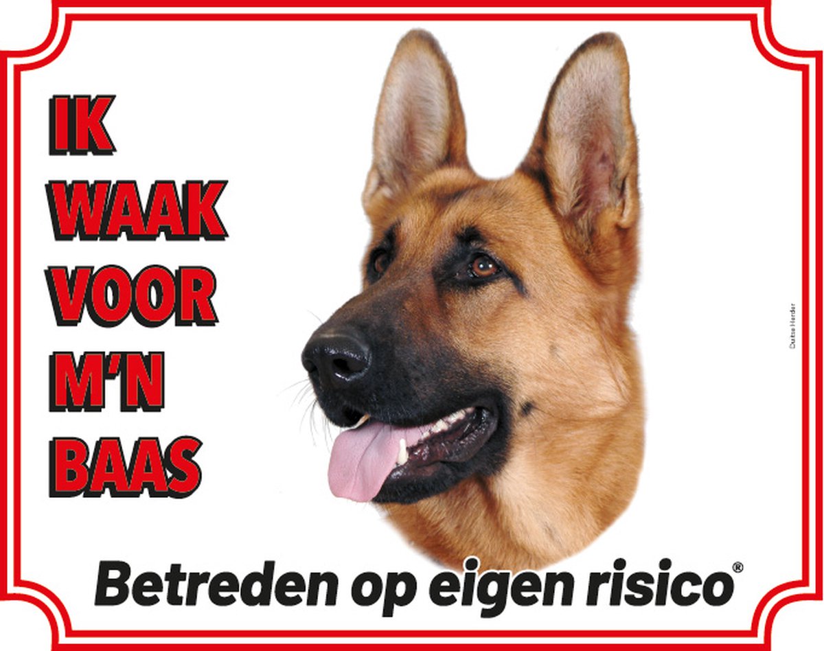 Bol.com Waakbord 08 Duitse Herder 20x25cm aanbieding