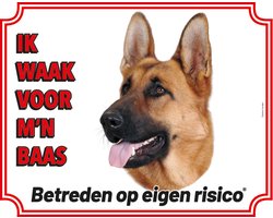 Waakbord 08 Duitse Herder 20x25cm