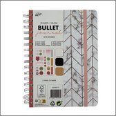 Bullet Journal - Graphique | 78pages | 2 feuilles d'autocollants | élastique | Hardcover A5