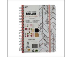 Premium Bullet Journal - Notitie Boek - Graphic - 78 pagina's - +2 sticker vellen - Elastiek - Hardcover - A5