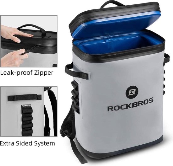 Cool Bag Waterproof Cooler - 17L Picnic Bag Insulated Cool Box - Lunch Bag for Outdoor Camping - Fishing Picnic Travel 48H Cooling Performance van Cool — afbeelding 4