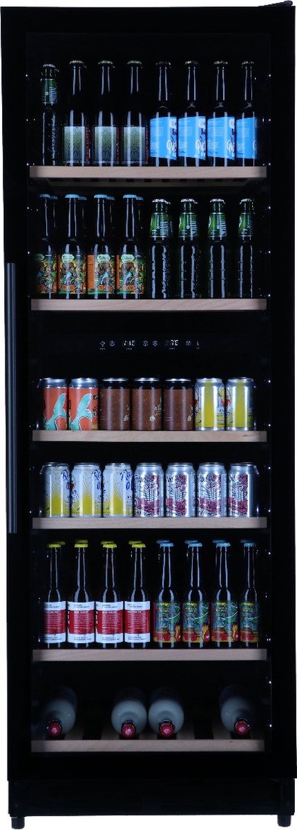 Bierkoelkast Brugge - vol glazen deur - 320 flessen - Koelkast horeca - Bier koelkast voor Thuis - Flessenkoelkast- Drank koelkast - Bierkast