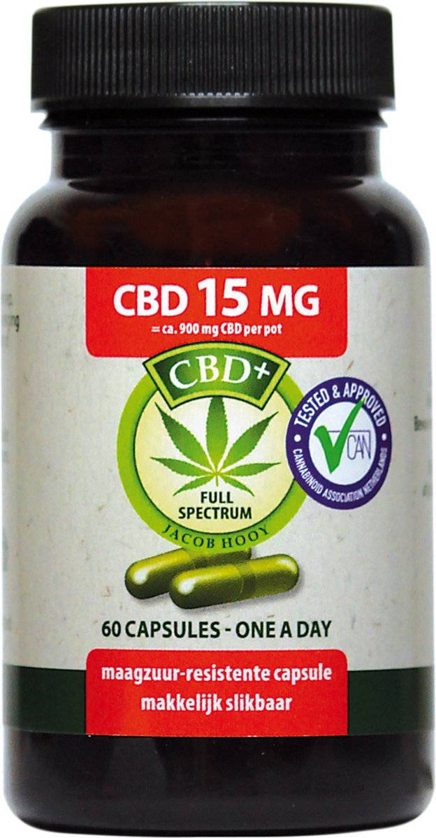Goedkoopste Jacob Hooy - Jacob Hooy - Jacob Hooy CBD Capsules 15mg 60 Capsules