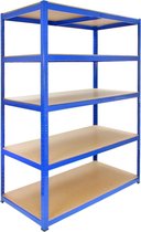 Monster Racking T-Rax Strong Storage Shelves, Blue, 120cm W, 60cm D, Set of 10