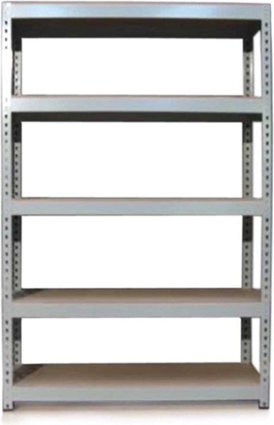 QRax Grey Metal Shelving Units 120cm x 180cm x 50cm