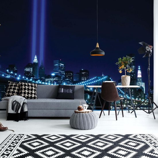 Peinture murale New York City Brooklyn Bridge | PORTE - 211cm x 90cm | Polaire 130g / m2