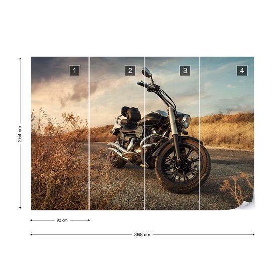 Murale Moto | V8 - 368 cm x 254 cm | Polaire 130gr / m2