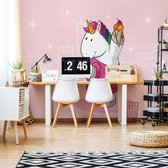 Fotobehang Unicorn Pink | VEL - 152.5cm x 104cm | 130gr/m2 Vlies