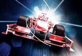 Fotobehang Car Formula 1 Red | PANORAMIC - 250cm x 104cm | 130g/m2 Vlies