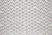 Fotobehang Brick Wall Black White | XL - 208cm x 146cm | 130g/m2 Vlies