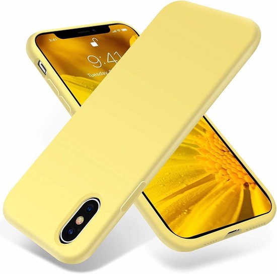 radiator Kracht gemiddelde Silicone case geschikt voor Apple iPhone X / Xs - geel | bol.com