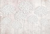 Fotobehang Pattern Flowers | XXL - 312cm x 219cm | 130g/m2 Vlies