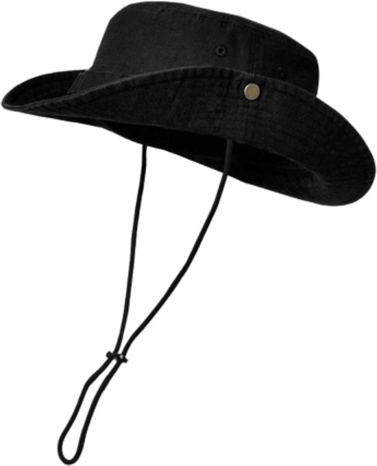 Chapeau Safari - Denim Denim Sun Hat Bush - Zwart