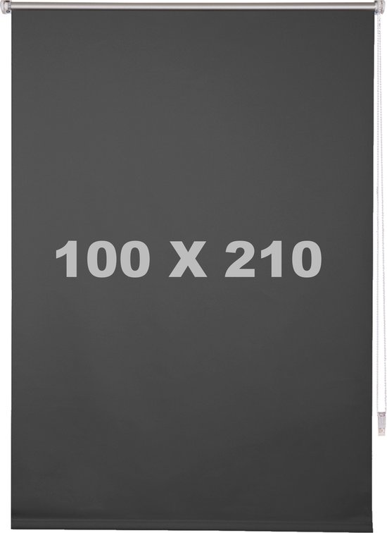 Happyment Luxe Rolgordijn Antraciet -100x210cm - Rolgordijnen verduisterend  - Luxaflex... | bol.com
