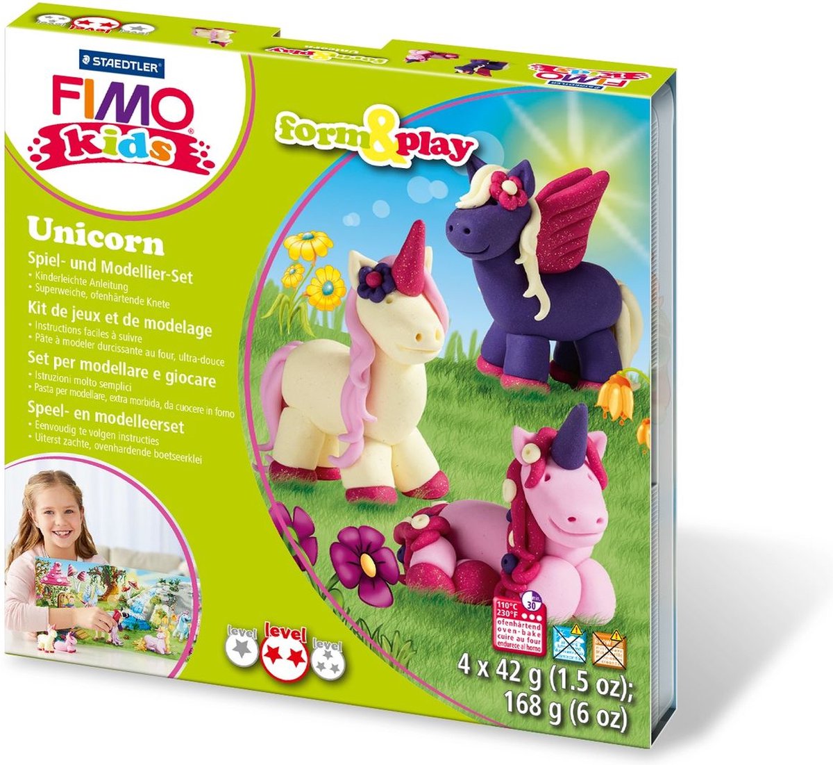 FIMO kids 8034 - ovenhardende boetseerklei - Form&Play set "Eenhoorn" — afbeelding 9